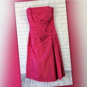 B2 Please Pink Ruched Formal Dress Womens 12